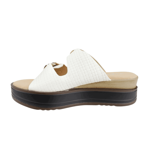 SANDALIA NEW WALK DOBLE CORREA BLANCA - 3