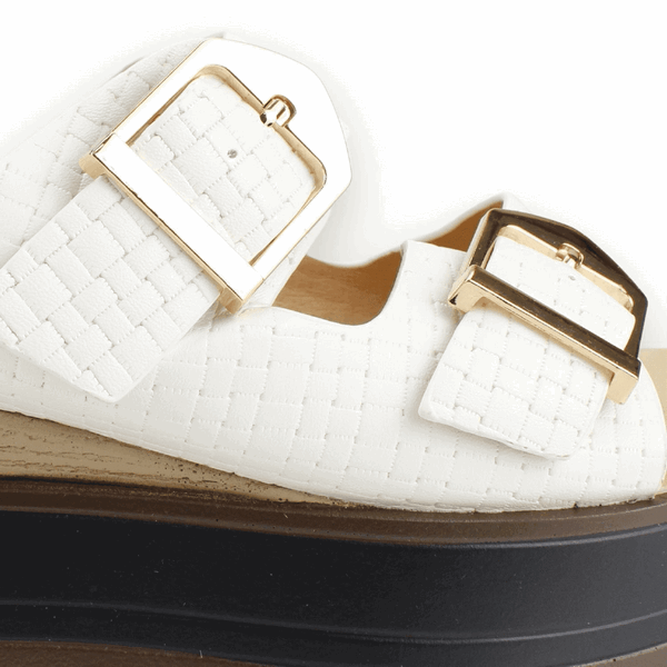 SANDALIA NEW WALK DOBLE CORREA BLANCA - 4