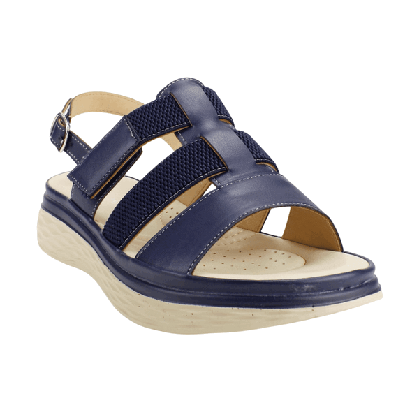 SANDALIAS MUJER NEW WALK AZUL MARINO CINTAS - 2
