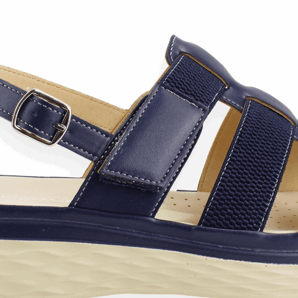 SANDALIAS MUJER NEW WALK AZUL MARINO CINTAS - 4