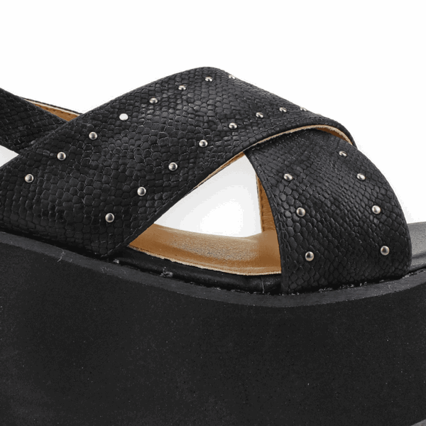 SANDALIAS MUJER NEW WALK TACHAS NEGRA - 4