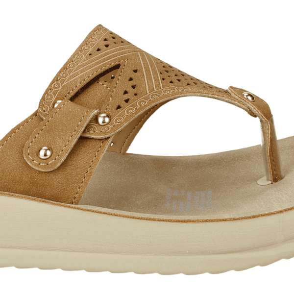 SANDALIAS MUJER NEW WALK CAMEL HEBE - 4