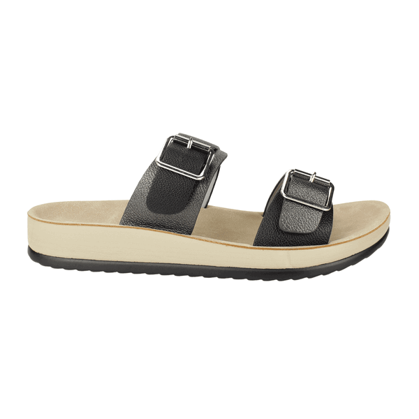 SANDALIA NEW WALK HEBILLAS NEGRA - 1