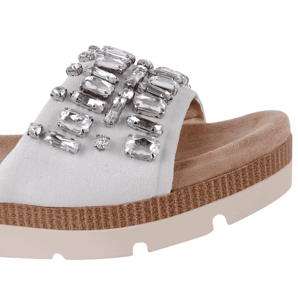 SANDALIAS MUJER XTI TEXTIL NICE BLANCA - 4