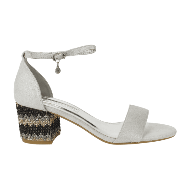 SANDALIAS MUJER XTI TEXTIL TACHAS PLATEADA - 1