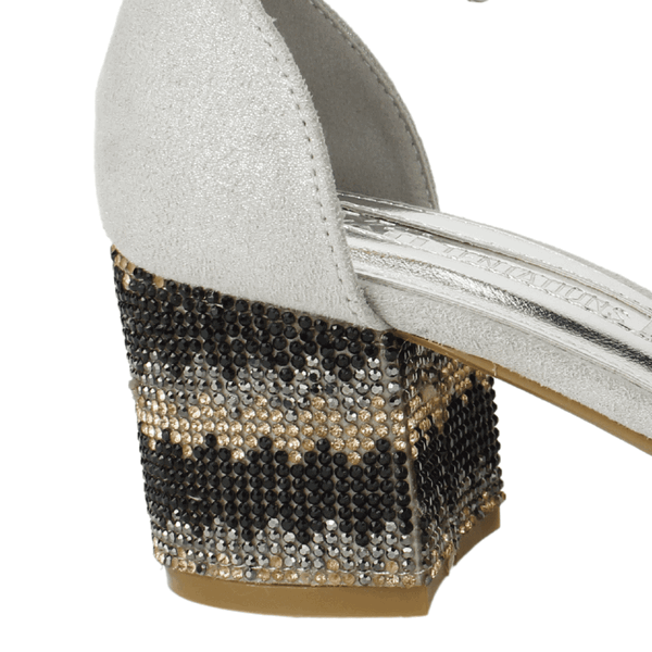 SANDALIAS MUJER XTI TEXTIL TACHAS PLATEADA - 4