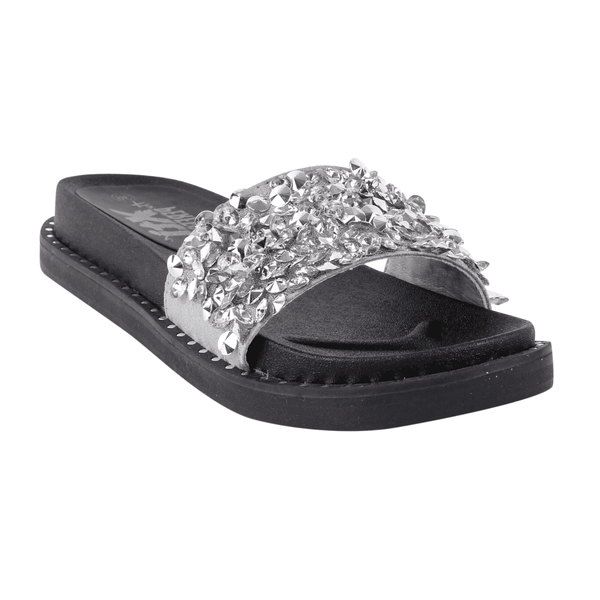 SANDALIA XTI SLIP ON BRILLOS PLATEADA - 2