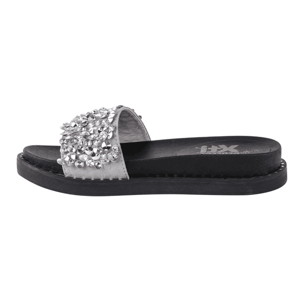 SANDALIA XTI SLIP ON BRILLOS PLATEADA - 3