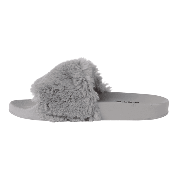 SANDALIAS MUJER XTI TEXTIL GRIS PELUDA - 3