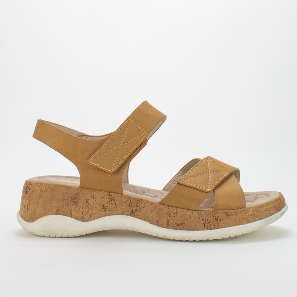 SANDALIAS MUJER NEW WALK CAMEL PLANT - 1