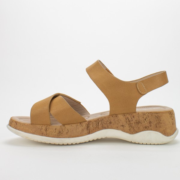 SANDALIAS MUJER NEW WALK CAMEL PLANT - 5