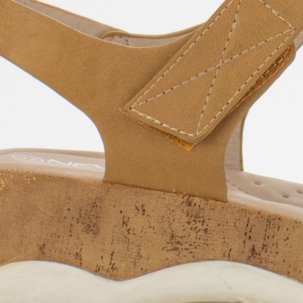 SANDALIAS MUJER NEW WALK CAMEL PLANT - 6