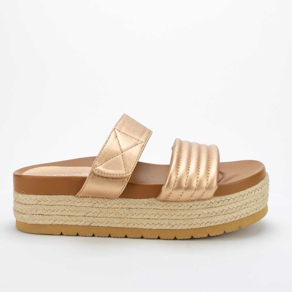 SANDALIAS MUJER NEW WALK BRONCE GRECIA - 1