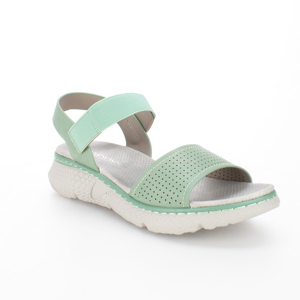 SANDALIAS MUJER NEW WALK VERDE ELÁSTICO - 3