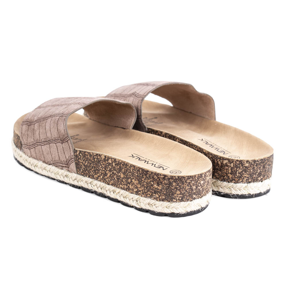 SANDALIAS MUJER NEW WALK TEXTIL REPTIL - 2
