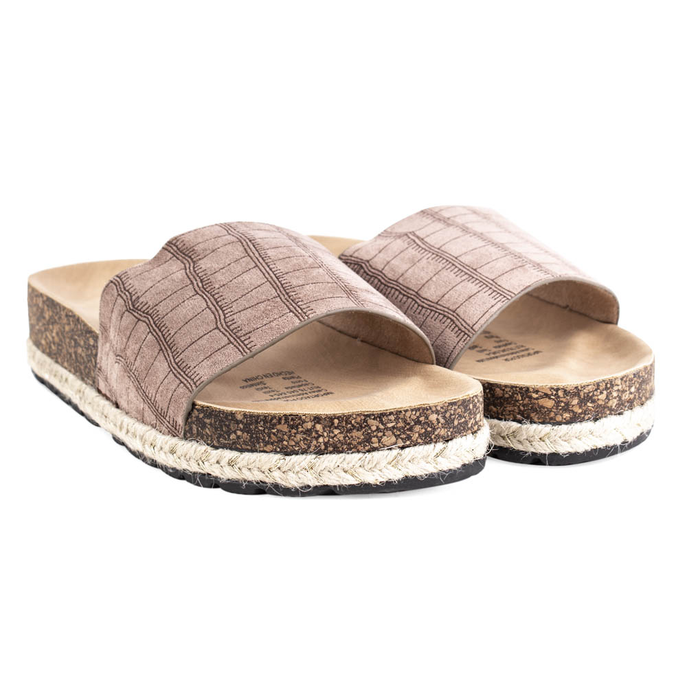 SANDALIAS MUJER NEW WALK TEXTIL REPTIL - 3