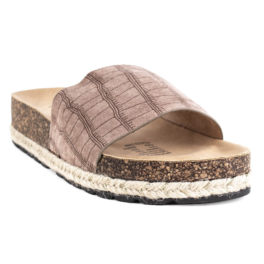 SANDALIAS MUJER NEW WALK TEXTIL REPTIL - 4