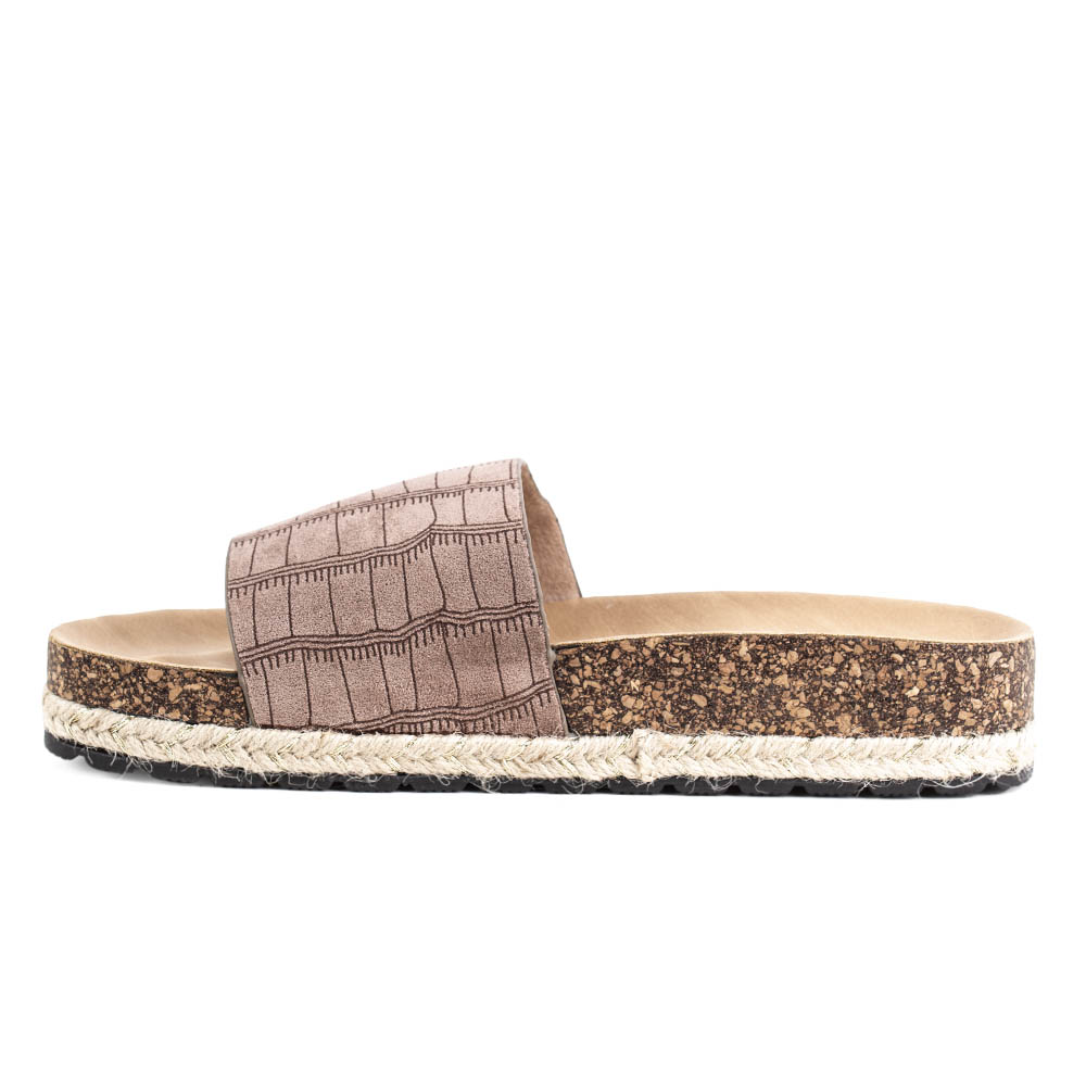 SANDALIAS MUJER NEW WALK TEXTIL REPTIL - 5