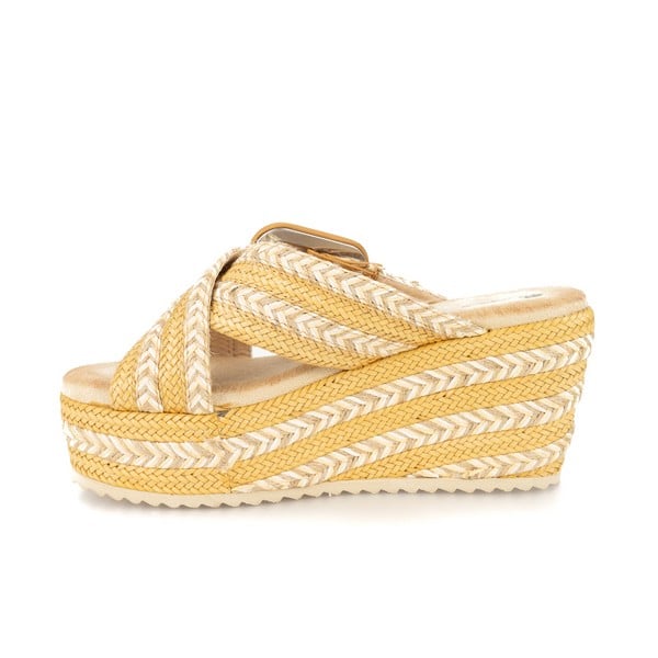 SANDALIAS MUJER AGUA DE COCO MOSTAZA DAMARIS - 3