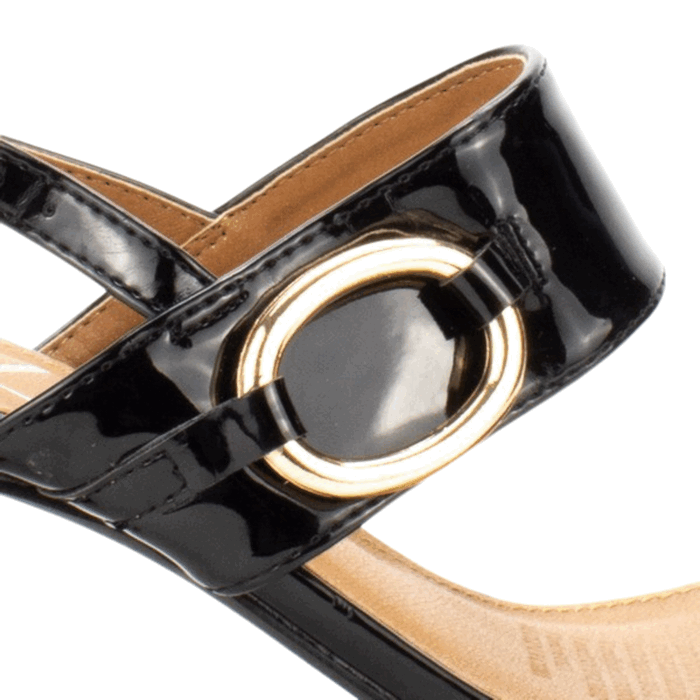 SANDALIAS MUJER NEW WALK TEXTIL ARGOLLA NEGRA - 5