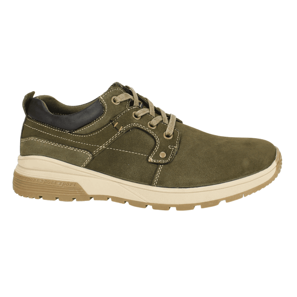 ZAPATILLA NAT GEO LENGA CUERO VERDE PETROLEO - 1