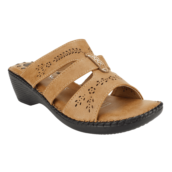 SANDALIAS MUJER NEW WALK CONFORT CAMEL - 2