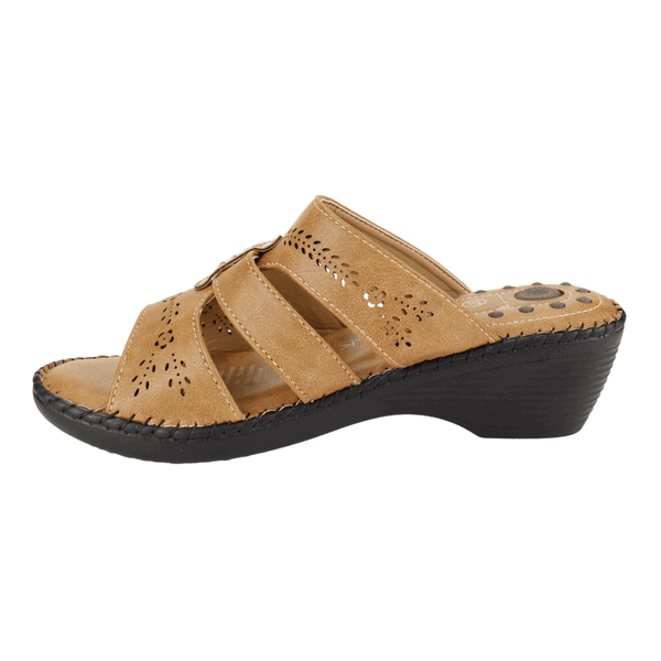 SANDALIAS MUJER NEW WALK CONFORT CAMEL - 3