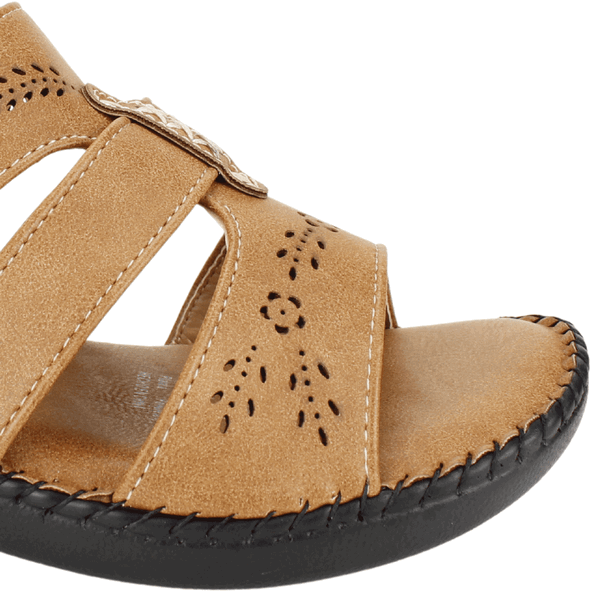 SANDALIAS MUJER NEW WALK CONFORT CAMEL - 4