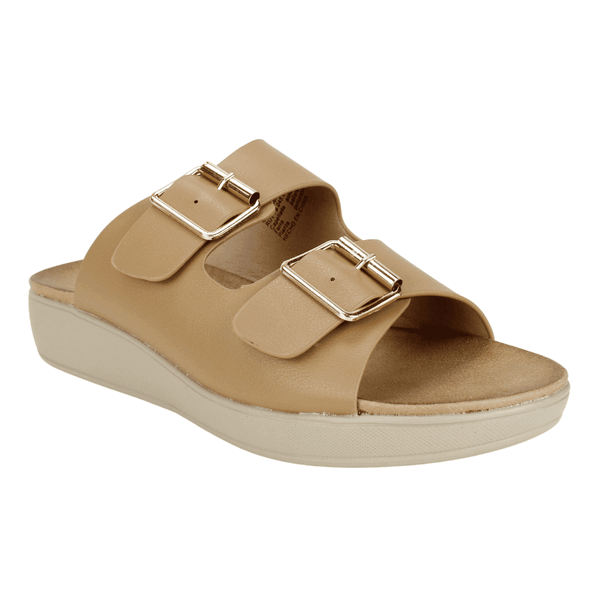 SANDALIAS MUJER NEW WALK SLIP ON CAMEL - 2