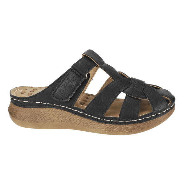 SANDALIAS MUJER NEW WALK TRENZADA NEGRA - 1