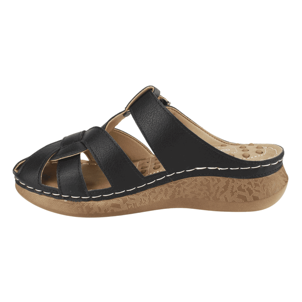SANDALIAS MUJER NEW WALK TRENZADA NEGRA - 3