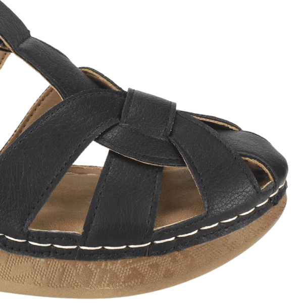 SANDALIAS MUJER NEW WALK TRENZADA NEGRA - 4