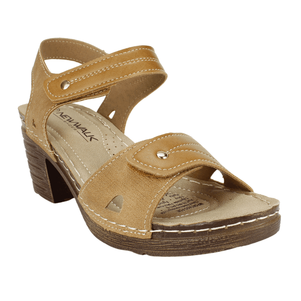 SANDALIA NEW WALK VELCROS MARRON - 2