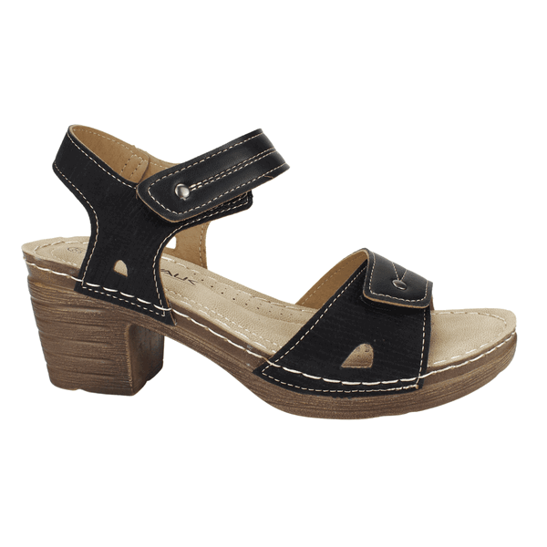 SANDALIA NEW WALK VELCROS NEGRA - 1