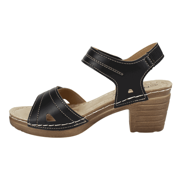 SANDALIA NEW WALK VELCROS NEGRA - 3