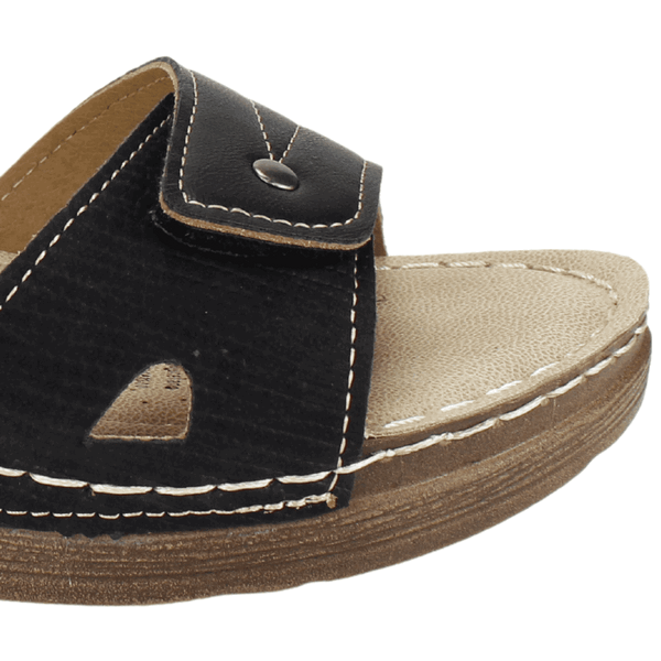 SANDALIA NEW WALK VELCROS NEGRA - 4