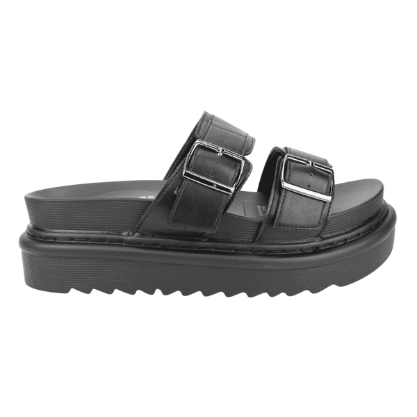 SANDALIAS MUJER AGUA DE COCO DOBLE CORREA NEGRA - 1