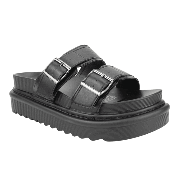 SANDALIAS MUJER AGUA DE COCO DOBLE CORREA NEGRA - 2