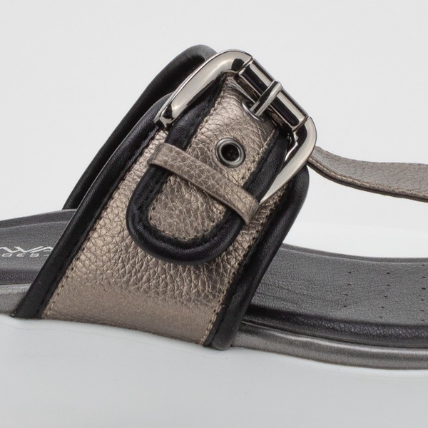 SANDALIAS MUJER NEW WALK METAL PLATEADO - 3