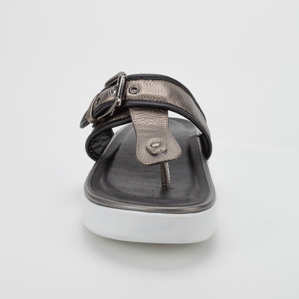 SANDALIAS MUJER NEW WALK METAL PLATEADO - 4