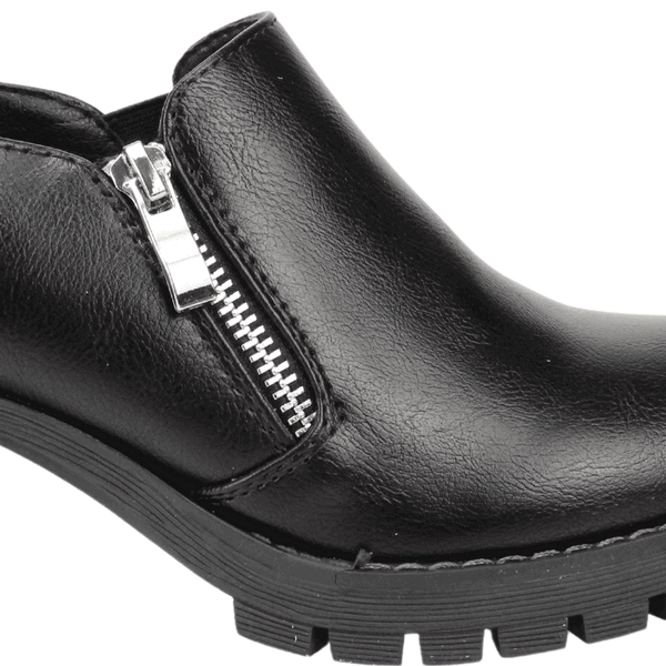 BOTÍN NEGRO CORTO NEW WALK CIERRE CASUAL - 4