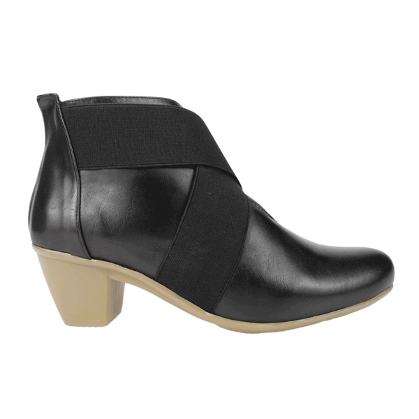 BOTÍN CUERO NEGRO PALM CRUZADO CASUAL - 1