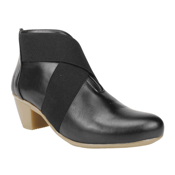 BOTÍN CUERO NEGRO PALM CRUZADO CASUAL - 2