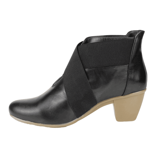 BOTÍN CUERO NEGRO PALM CRUZADO CASUAL - 3