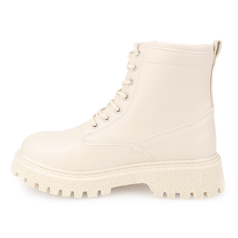 BOTÍN CREMA NEW WALK COMBAT MILITAR CASUAL - 3