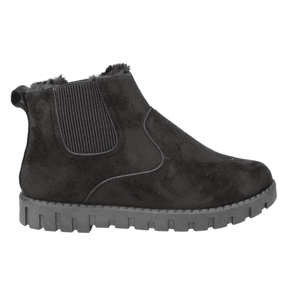 BOTÍN NEGRO NEW WALK PELUDO CASUAL - 1