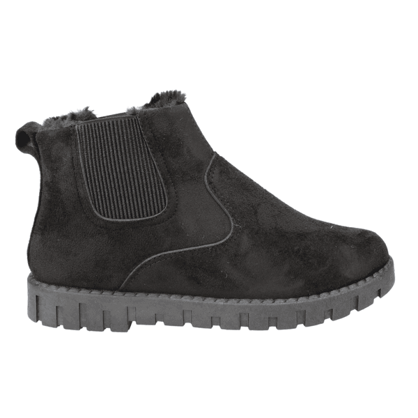 BOTÍN NEGRO NEW WALK PELUDO CASUAL - 1
