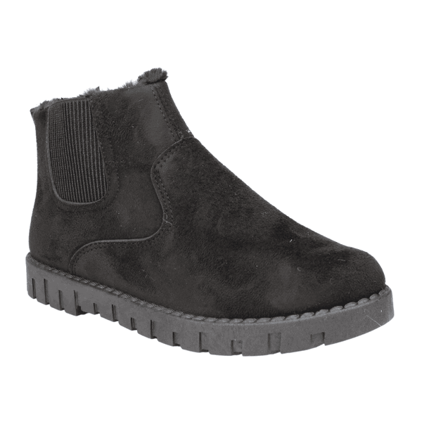 BOTÍN NEGRO NEW WALK PELUDO CASUAL - 2