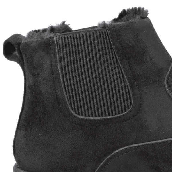 BOTÍN NEGRO NEW WALK PELUDO CASUAL - 4