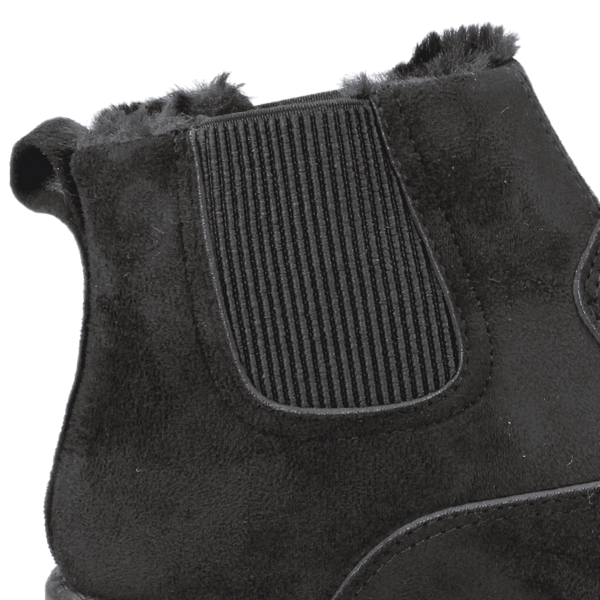 BOTÍN NEGRO NEW WALK PELUDO CASUAL - 4
